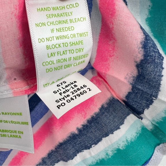 Lilly Pulitzer Off the Shoulder Sain Top in Sandy Shell Stripe Multicolor Size S - Picture 11 of 12